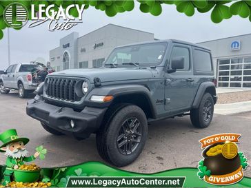 2024 Jeep Wrangler 2-door Sport S in a Anvil Clear Coat exterior color and Blackinterior. Legacy Auto Center 620-315-9264 legacyautocenter.net 