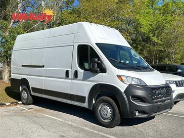 2024 RAM Promaster 3500 Tradesman Cargo Van Super High Roof 159' Wb Ext in a Bright White Clear Coat exterior color. Hill-Kelly Dodge (850) 786-2130 hillkellydodge.com 