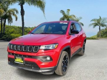 New 2026 Jeep Compass Latitude in a Red exterior color and Blackinterior. Southbay Chrysler Jeep Dodge Ram (424) 404-5521 pixelmotiondemo.com 