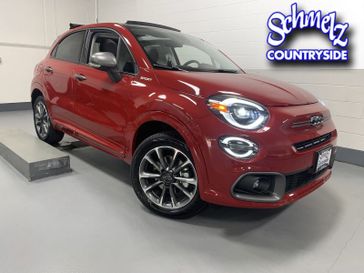 2023 Fiat 500x Sport Awd in a Passione Red exterior color and Black Heated Sport Seatsinterior. Schmelz Countryside Alfa Romeo and Fiat (651) 968-0556 schmelzfiat.com 