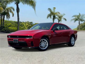 New 2026 Dodge Charger R/T 4-door Awd in a Redeye exterior color and Blackinterior. Southbay Chrysler Jeep Dodge Ram (424) 404-5521 pixelmotiondemo.com 