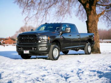 2024 RAM 2500 Tradesman in a Granite Crystal Metallic Clear Coat exterior color and Diesel Gray/Blackinterior. Ventura Auto Center 866-978-2178 venturaautocenter.com 