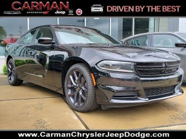 2023 Dodge Charger SXT Rwd in a Pitch Black exterior color and Black - APX9interior. Carman Chrysler Jeep Dodge Ram 302-317-2378 carmanchryslerjeepdodge.com 
