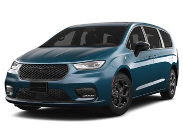 2023 Chrysler Pacifica Plug-in Hybrid Touring L in a Fathom Blue Pearl Coat exterior color and Blk Capriceinterior. J Star Chrysler Dodge Jeep Ram of Anaheim Hills 888-802-2956 jstarcdjrofanaheimhills.com 