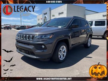 2024 Jeep Compass Latitude 4x4 in a Baltic Gray Metallic Clear Coat exterior color and Blackinterior. Legacy Auto Center 620-315-9264 legacyautocenter.net 