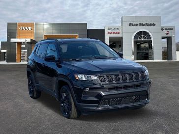 2024 Jeep Compass Latitude 4x4 in a Diamond Black Crystal Pearl Coat exterior color and Blackinterior. Stan McNabb Chrysler Dodge Jeep Ram FIAT 931-408-9662 