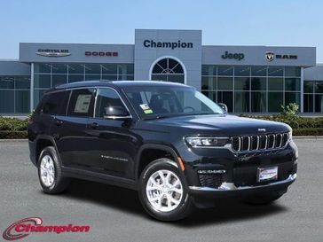 2024 Jeep Grand Cherokee L Limited 4x4 in a Diamond Black Crystal Pearl Coat exterior color and CAPRI LEATHERinterior. Champion Chrysler Jeep Dodge Ram 800-549-1084 pixelmotiondemo.com 