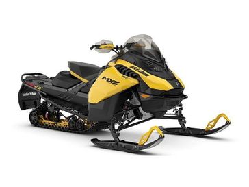 2024 Ski-Doo MXZ Adrenaline in a Neon Yellow exterior color. New England Powersports 978 338-8990 pixelmotiondemo.com 