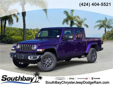 New 2026 Jeep Gladiator Sport S 4x4 in a Reign exterior color and Blackinterior. Southbay Chrysler Jeep Dodge Ram (424) 404-5521 pixelmotiondemo.com 