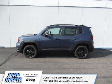 2023 Jeep Renegade Altitude 4x4 in a Slate Blue Pearl Coat exterior color. John Hoffer Chrysler Jeep 785-289-5811 johnhofferchryslerjeep.com 