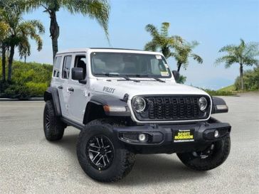 New 2026 Jeep Wrangler Willys in a White/off-white exterior color and Blackinterior. Southbay Chrysler Jeep Dodge Ram (424) 404-5521 pixelmotiondemo.com 