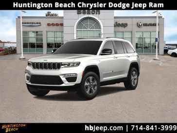 2023 Jeep Grand Cherokee 4xe Base 4x4 in a Bright White exterior color and Global Blackinterior. BEACH BLVD OF CARS beachblvdofcars.com 