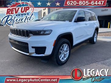 2025 Jeep Grand Cherokee L Laredo X 4x4 in a Bright White Clear Coat exterior color and Blackinterior. Legacy Auto Center 620-315-9264 legacyautocenter.net 