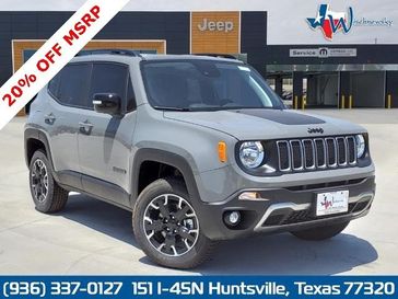 2023 Jeep Renegade Upland 4x4 in a Sting-Gray Clear Coat exterior color and Black/Bronzeinterior. Wischnewsky Dodge 936-755-5310 wischnewskydodge.com 