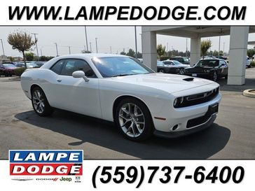 2023 Dodge Challenger Gt in a White Knuckle exterior color and Blackinterior. Lampe Chrysler Dodge Jeep RAM 559-471-3085 pixelmotiondemo.com 