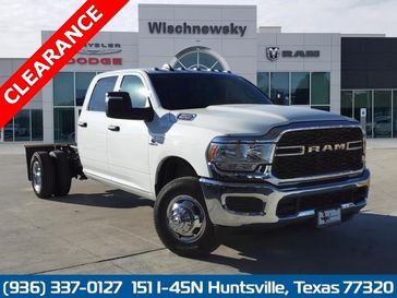 2024 RAM 3500 Tradesman Crew Cab Chassis 4x4 60' Ca in a Bright White Clear Coat exterior color and Diesel Gray/Blackinterior. Wischnewsky Dodge 936-755-5310 wischnewskydodge.com 