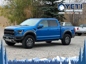 2019 Ford F-150 Raptor 4WD SuperCrew 5.5 Box in a Velocity Blue Metallic exterior color and Blue Accentinterior. Rocky Mountain Yeti Jackson Hole 307-733-5337 rockymountainyetijacksonhole.com 