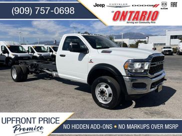 2024 RAM 4500 Chassis Cab Tradesman in a Bright White Clear Coat exterior color and Diesel Gray/Blackinterior. Ontario Auto Center ontarioautocenter.com 