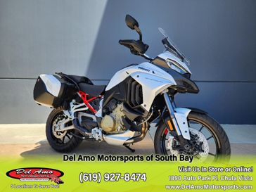 2023 Ducati MULTISTRADA V4 S TRAVEL & RADAR  in a ICEBERG WHITE exterior color. Del Amo Motorsports of South Bay (619) 547-1937 delamomotorsports.com 