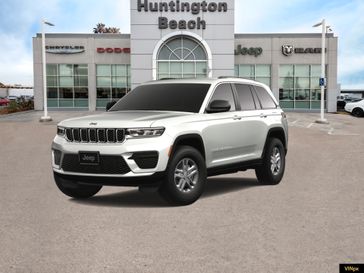 2023 Jeep Grand Cherokee Laredo 4x2 in a Bright White exterior color and Global Blackinterior. BEACH BLVD OF CARS beachblvdofcars.com 