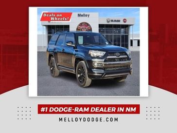 2019 Toyota 4Runner Limited in a Midnight Black exterior color and Graphiteinterior. Melloy Dodge RAM FIAT 505-588-4459 melloydodge.com 