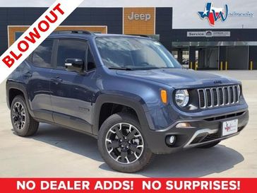 2023 Jeep Renegade Upland 4x4 in a Slate Blue Pearl Coat exterior color and Black/Bronzeinterior. Wischnewsky Dodge 936-755-5310 wischnewskydodge.com 
