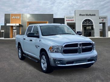2023 RAM 1500 Classic Tradesman Crew Cab 4x4 5'7' Box in a Bright White Clear Coat exterior color and Diesel Gray/Blackinterior. Stan McNabb Chrysler Dodge Jeep Ram FIAT 931-408-9662 