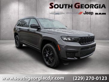 2024 Jeep Grand Cherokee L Altitude 4x4 in a Baltic Gray Metallic Clear Coat exterior color and Global Blackinterior. South Georgia CDJR 229-443-1466 southgeorgiacdjr.com 