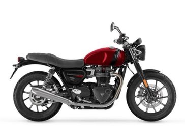 2024 Triumph Speed Twin 900 in a Carnival Red exterior color. New England Powersports 978 338-8990 pixelmotiondemo.com 