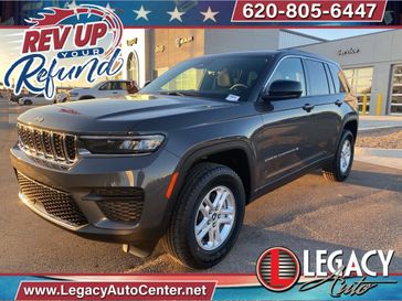 2025 Jeep Grand Cherokee Laredo 4x4 in a Baltic Gray Metallic Clear Coat exterior color and Blackinterior. Legacy Auto Center 620-315-9264 legacyautocenter.net 