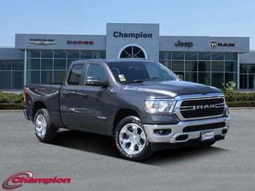 2024 RAM 1500 Big Horn Quad Cab 4x2 6'4' Box in a Granite Crystal Metallic Clear Coat exterior color and DELUXE CLOTHinterior. Champion Chrysler Jeep Dodge Ram 800-549-1084 pixelmotiondemo.com 
