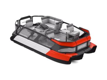 2024 Seadoo PB SWT 19 170 CAT RD  in a Lava Red exterior color. New England Powersports 978 338-8990 pixelmotiondemo.com 