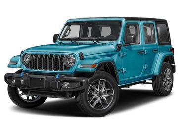 2024 Jeep Wrangler 4-door Willys 4xe in a Bikini Pearl Coat exterior color and Blackinterior. Victor Chrysler Dodge Jeep Ram 585-236-4391 victorcdjr.com 