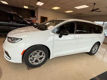 2024 Chrysler Pacifica Limited in a Bright Whi exterior color. Hometown Motors of Rockwell City 712-220-7644 hometownmotorsrc.com 