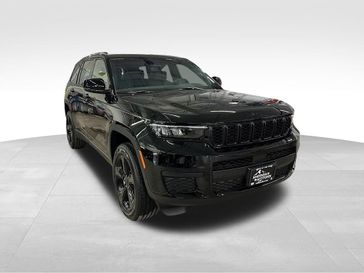 2024 Jeep Grand Cherokee L Altitude X 4x4 in a Diamond Black Crystal Pearl Coat exterior color and Global Blackinterior. Sheridan Motors CDJR 307-218-2217 sheridanmotor.com 