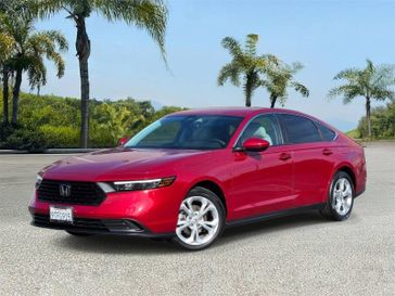 Used 2024 Honda Accord Sedan LX CVT in a Radiant Red Metallic exterior color and Grayinterior. Southbay Chrysler Jeep Dodge Ram (424) 404-5521 pixelmotiondemo.com 