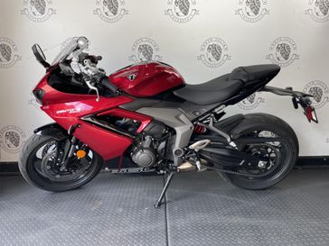 2025 Triumph DAYTONA 660  in a CARNIVAL RED exterior color. BMW Motorcycles of New Orleans 504-595-6776 pixelmotiondemo.com 