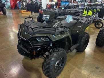 2024 POLARIS OFF ROAD SPORTSMAN 570 EPS - SAGE GREEN  in a GREEN exterior color. Kent Powersports of Austin 512-268-8609 kps-austin-honda.com 