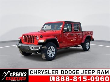 2023 Jeep Gladiator Sport S 4x4 in a Firecracker Red Clear Coat exterior color and Blackinterior. McPeek's Chrysler Dodge Jeep Ram of Anaheim 888-861-6929 mcpeeksdodgeanaheim.com 