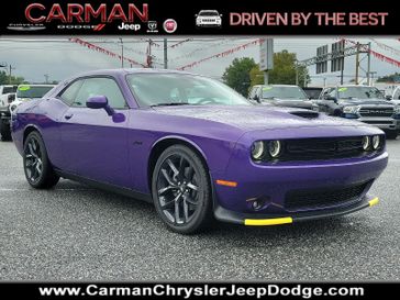2023 Dodge Challenger R/T in a Plum Crazy exterior color and Black - H7X9interior. Carman Chrysler Jeep Dodge Ram 302-317-2378 carmanchryslerjeepdodge.com 