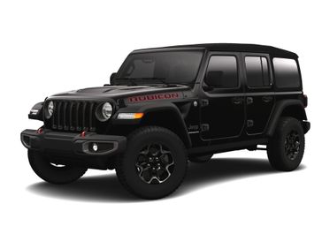 2023 Jeep Wrangler 4-door Rubicon 4x4 in a Black Clear Coat exterior color and Blackinterior. Victor Chrysler Dodge Jeep Ram 585-236-4391 victorcdjr.com 