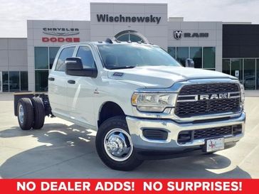 2024 RAM 3500 Tradesman Crew Cab Chassis 4x4 60' Ca in a Bright White Clear Coat exterior color. Wischnewsky Dodge 936-755-5310 wischnewskydodge.com 