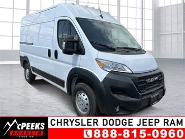 2023 RAM Promaster 2500 Cargo Van High Roof 136' Wb in a Bright White Clear Coat exterior color and Blackinterior. McPeek's Chrysler Dodge Jeep Ram of Anaheim 888-861-6929 mcpeeksdodgeanaheim.com 