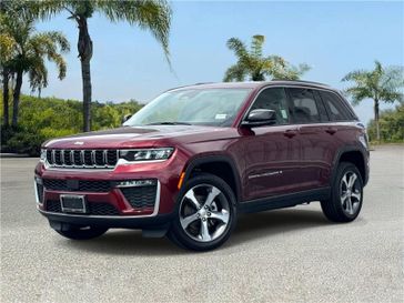 New 2026 Jeep Grand Cherokee Limited 4x2 in a Velvet Red Pearl Coat exterior color and Global Blackinterior. Southbay Chrysler Jeep Dodge Ram (424) 404-5521 pixelmotiondemo.com 