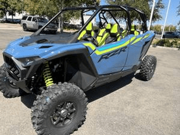 2025 Polaris RZR PRO XP 4 PREMIUM in a ZENITH BLUE exterior color. Rod's Ride On Powersports (608) 788-4514 pixelmotiondemo.com 