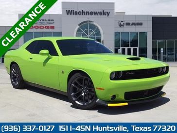 2023 Dodge Challenger R/T Scat Pack in a Sublime exterior color and Blackinterior. Wischnewsky Dodge 936-755-5310 wischnewskydodge.com 
