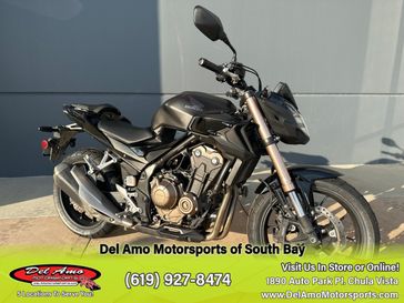 2022 Honda CB500F ABS  in a BLACK exterior color. Del Amo Motorsports of South Bay (619) 547-1937 delamomotorsports.com 