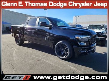 2024 RAM 1500 Big Horn Crew Cab 4x2 5'7' Box in a Diamond Black Crystal Pearl Coat exterior color and Blackinterior. Glenn E Thomas 100 Years Of Excellence (866) 340-5075 getdodge.com 