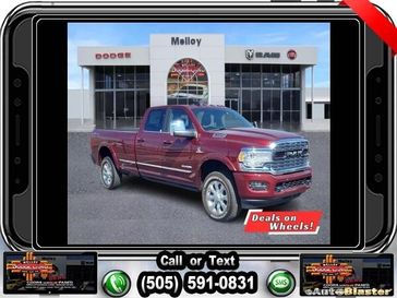 2024 RAM 3500 Limited Crew Cab 4x4 8' Box in a Delmonico Red Pearl Coat exterior color and Blackinterior. Melloy Dodge RAM FIAT 505-588-4459 melloydodge.com 