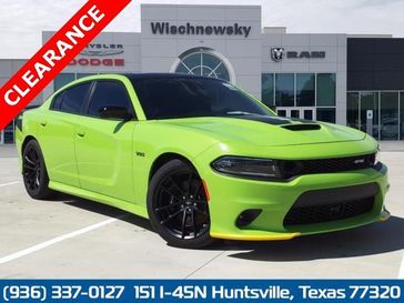 2023 Dodge Charger Scat Pack in a Sublime exterior color and Blackinterior. Wischnewsky Dodge 936-755-5310 wischnewskydodge.com 